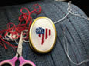 Patriotic Heart Pin
